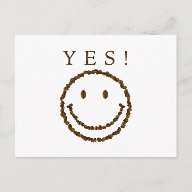 Smile with Coffee Beans Postcard (Front)