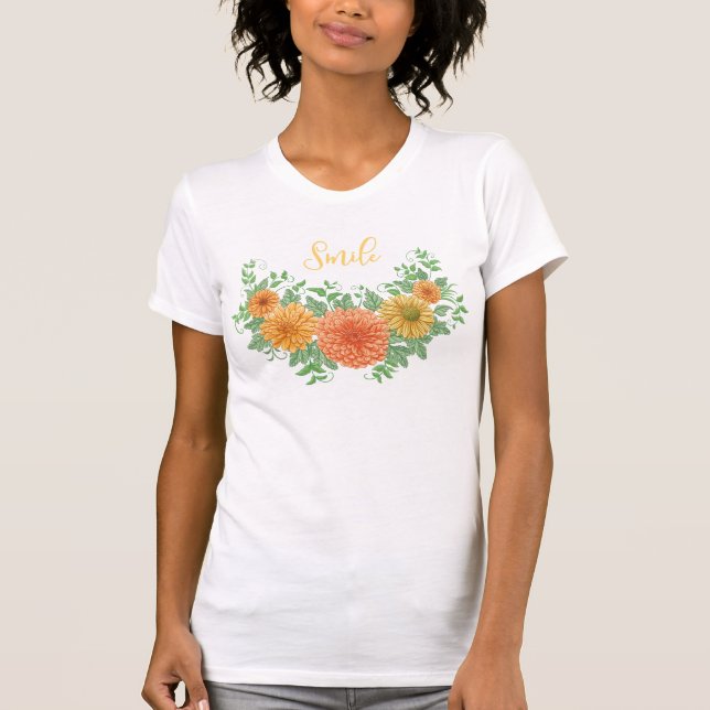 Smile with Flowers T-Shirt (Front)