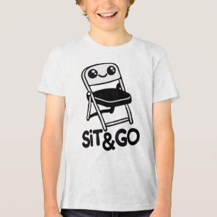 Smile with our Folding Chair Sit & Go Tri-Blend Shirt