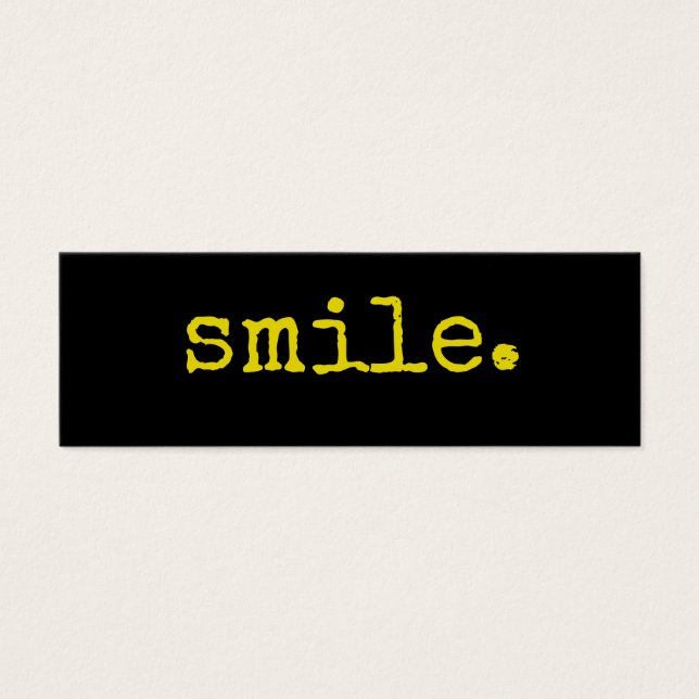 Smile Yellow Black Typography (Front)