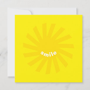 Smile yellow sun bright happy fun cheerful card
