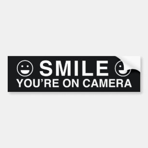 Smile You’re On Camera Bumper Sticker