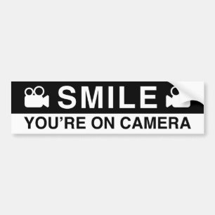 Smile You’re On Camera Bumper Sticker