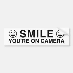 Smile You’re On Camera Bumper Sticker