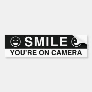 Smile You’re On Camera Bumper Sticker