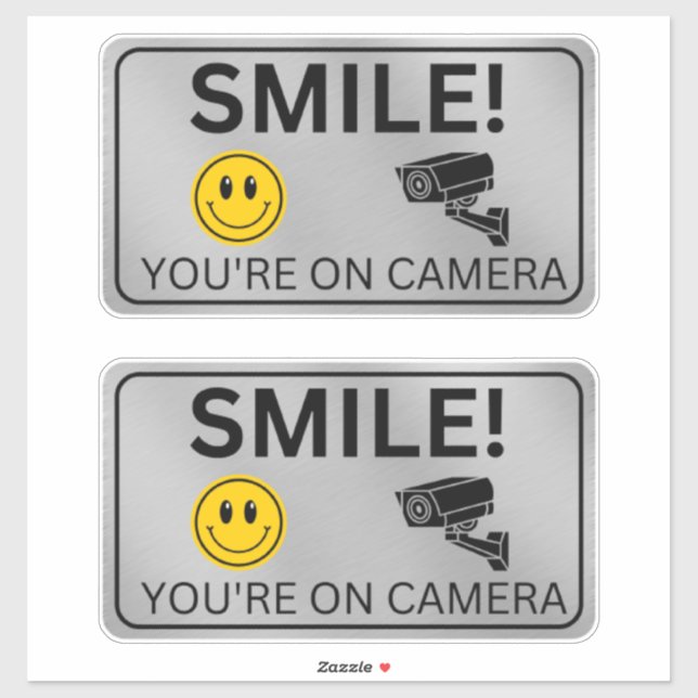 Smile Your On Camera Signs (Sheet)