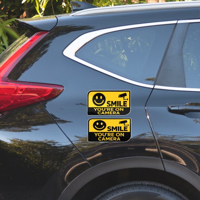 Smile Your On Camera Signs, Video Surveillance (Car Side)