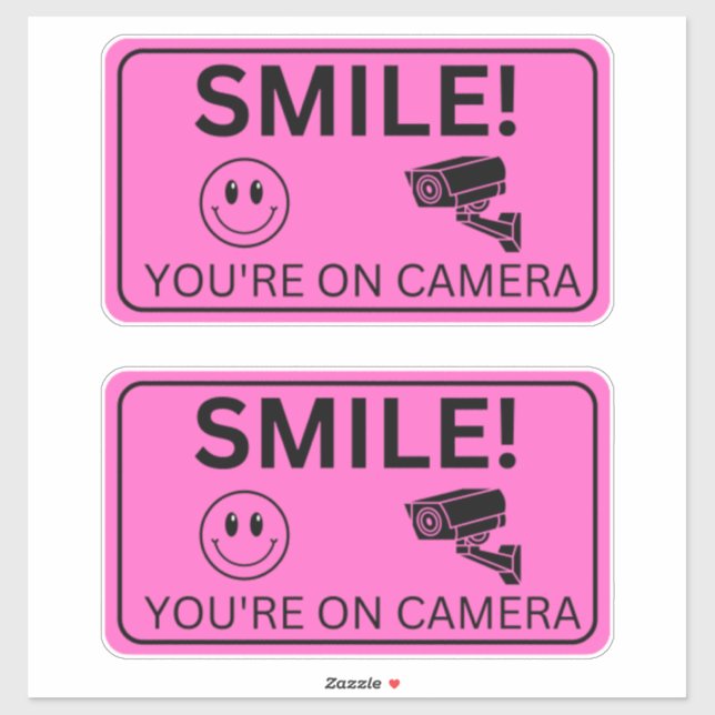 Smile Your On Camera Signs, Video Surveillance (Sheet)