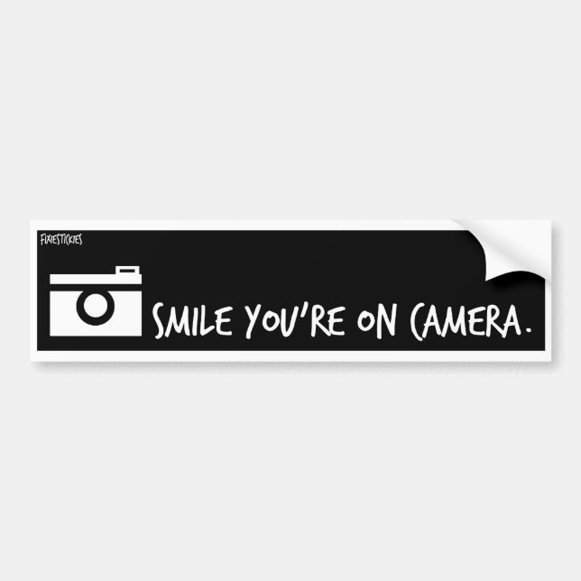 Smile You're on Camera. Bumper Sticker (Front)