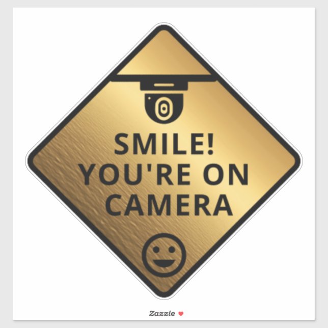 Smile You're On Camera Sign, Video Surveillance  S (Sheet)