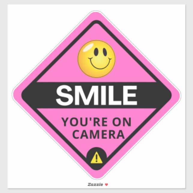 Smile You're On Camera Sign, Video Surveillance  S (Sheet)