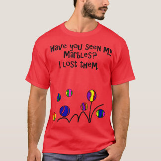 Smilealottees Funny Lost my Marbles Pun  T-Shirt