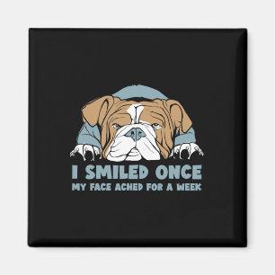 Smiled Once My Face Ached For A Week - English Bul Magnet