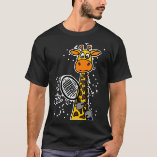 Smilemoresa Funny Giraffe Playing T T-Shirt