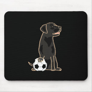 Smilenowtees Funny Labrador Retriever Playing Socc Mouse Mat