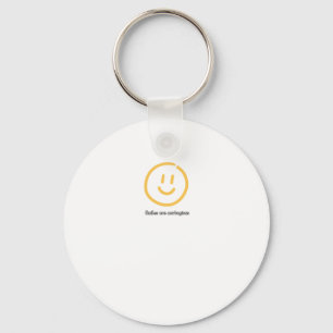 Smiles Are Contagious Sticker Key Ring