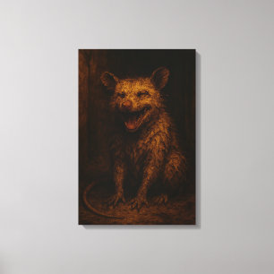 Smiles Are Free: Grinning Alleyway Possum Canvas Print