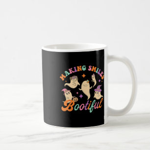 Smiles Bootiful Funny Ghost Dentist Halloween Dent Coffee Mug