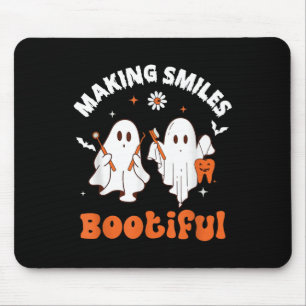 Smiles Bootiful Funny Ghost Dentist Halloween Dent Mouse Mat
