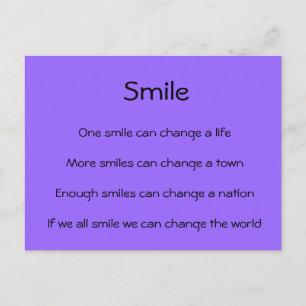 Smiles Change the World Postcard