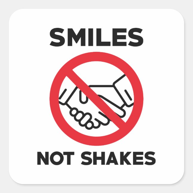 Smiles Not Shakes Square Sticker (Front)