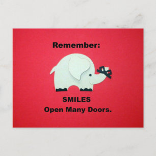 Smiles Open Many Doors! Postcard