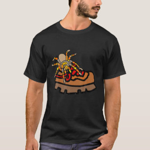 Smilesfunny Funny Tarantula Spider In Hiking Boot T-Shirt