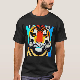 Smileteesanim  Cool Tiger Cubism Art T-Shirt