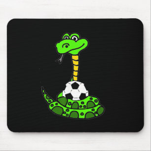 Smileteesfunnya Funny Green Python Snake And Socce Mouse Mat