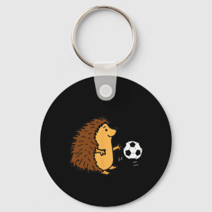 Smileteessports Cute Hedgehog Playing Soccer Key Ring