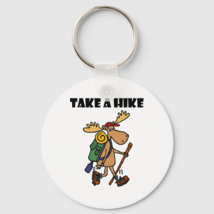 Smileteessports Funny Take A Hike Moose Hiking Key Ring