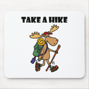 Smileteessports Funny Take A Hike Moose Hiking  Mouse Mat