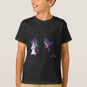 Smiletodaytees Funny Shark Bride And Groom _1  T-Shirt