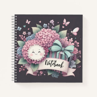 Smiley Blossoms – Cute Floral Gift Notebook for K