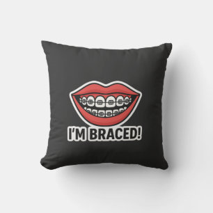 Smiley Braces Fun Sticker – Colorful Lips Cushion