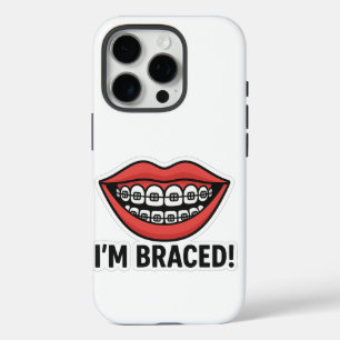 Smiley Braces Fun Sticker – Colourful Lips  iPhone 16 Pro Case