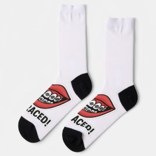 Smiley Braces Fun Sticker – Colourful Lips  Socks