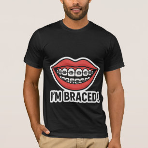 Smiley Braces Fun Sticker – Colourful Lips T-Shirt