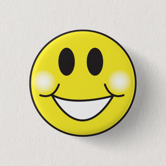 Smiley-Face 3 Cm Round Badge (Front)
