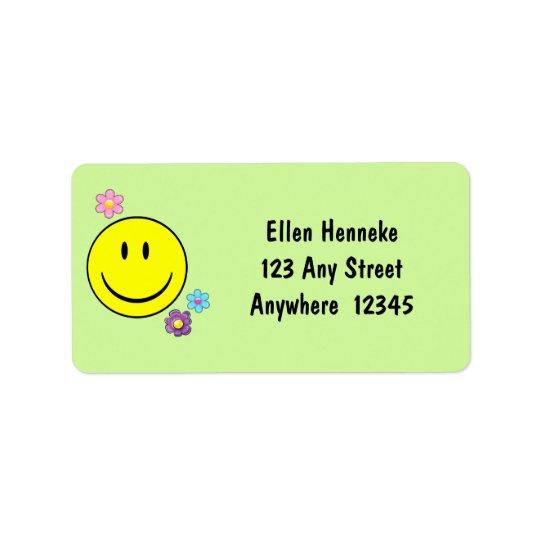Smiley Face Address Label