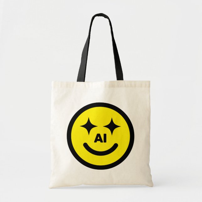 Smiley Face AI™ Tote Bag (Front)