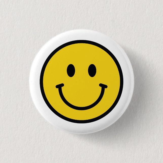 Smiley face badge, button. Fun badge/Button 3 Cm Round Badge (Front)