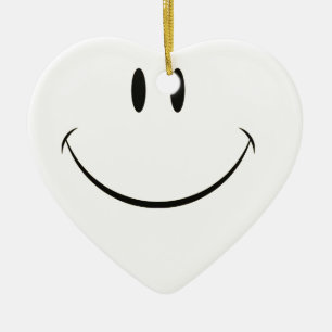Smiley face ceramic tree decoration