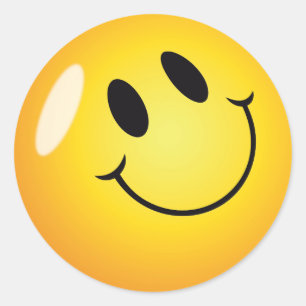 Smiley Face Classic Round Sticker