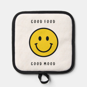 Smiley face pot holder, emoji face holder
