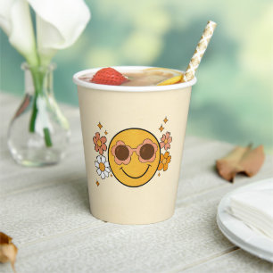 Smiley Face Retro Paper Cups