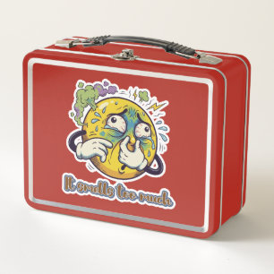 "Smiley Face" stinks so much Metal Lunch Box