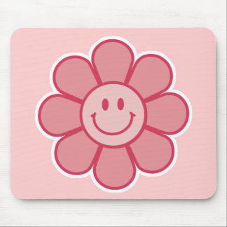 Smiley Flower Mousepad (Pink)