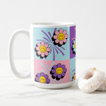 Smiley Flower Power Birthday Wrapping Paper