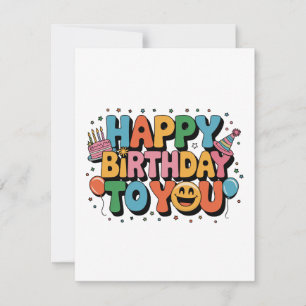 Smiley Happy Birthday Card